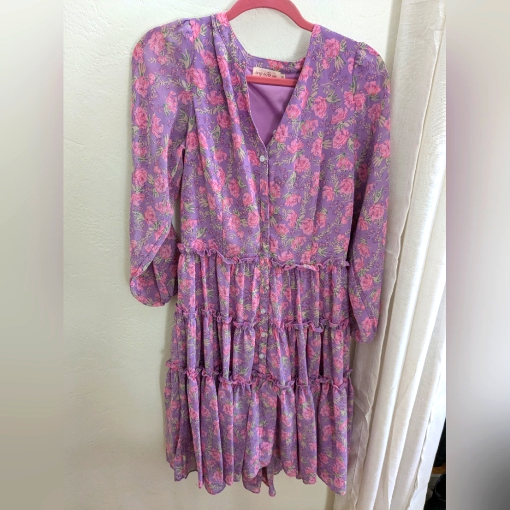 Lydia Dress in Pink Floral - Ivy City Co.